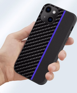 Tel Protect CARBON Case for Xiaomi Redmi Note 11 5G/Note 11S 5G/Poco M4 Pro 5G Black with blue stripe