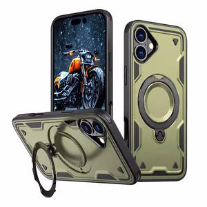 Hybrid Armor Trendy Ümbris with MagSafe jaoks iPhone 16 Plus - Roheline
