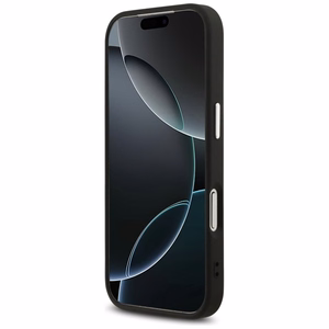 GUESS ümbris IPHONE 17 Pro GUHCP17LP4G4SMCK jaoks (4G PU-nahast ümbris suure 4G ja klassikalise logoga ning hõbedase metallist kaameraraamiga), must