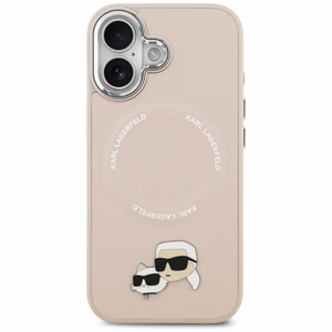Karl Lagerfeld Karl & Choupette Pins MagSafe Ümbris jaoks iPhone 17 Roosa