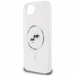 KARL LAGERFELD ümbris jaoks IPHONE 16e (SE 4 2025) compatible with MagSafe KLHMPSE4HLSKCH (IML Metal KC Heads) valge
