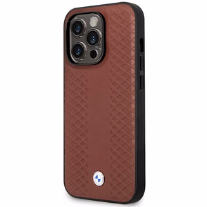 Ümbris BMW BMHMP14X22RFGR iPhone 14 Pro Max 6.7" Burgundy/burgundy Leather Diamond Pattern MagSafe