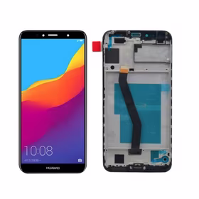 LCD Ekraan Ühildub Huawei Y6 2018 Valge koos Frame HQ