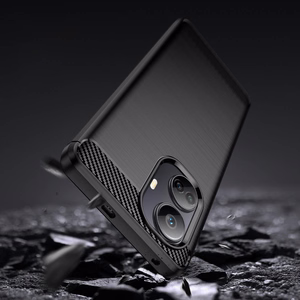 Carbon Ümbris ümbris jaoks Realme 10 Pro+ flexible silicone carbon cover must
