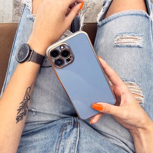 Lighting Color Case для Xiaomi Redmi Note 11 Pro гелевая крышка с золотой рамкой белый