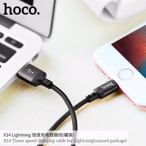 Кабель USB A to Lightning Hoco 1 м X14 чёрный