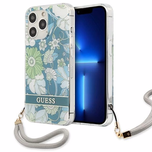 Guess GUHCP13LHFLSN iPhone 13 Pro / 13 6.1" зелёный/зелёный жёсткий чехол Flower Strap