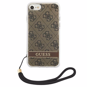 Guess GUOHCI8H4STW iPhone SE 2022 / SE 2020 / 7/ 8 pruun/pruun hardcase 4G Print Strap