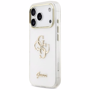 Guess IML 4G Script Metal Ümbris for iPhone 17 Pro Max - valge