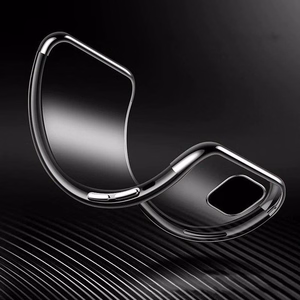 Selge värviga ümbris geel TPU galvaaniline raam Cover for Xiaomi Mi 11 must