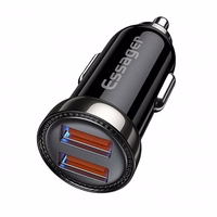 Autolaadija Essager "Turbo Dual" Sinine 18W (2xQC3.0)