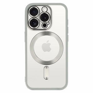 Metallic Magsafe Ümbris jaoks Iphone 16 Pro Hõbedane