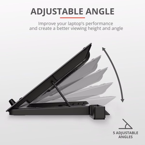 Trust GXT 1125 Quno sülearvuti alus must 43.2 cm (17")