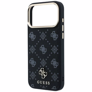 Guess Peony 4G Small Logo MagSafe-ümbris iPhone 17 Pro Max / 18 Pro Max jaoks, must