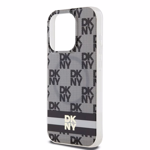 DKNY IML Checkered Mono Pattern & Printed Stripes MagSafe Ümbris jaoks iPhone 15 Pro Max - Must
