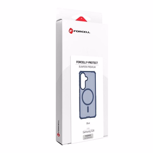 Case for Samsung S26 Forcell F-Protect BumperX Premium compatible with MagSafe navy blue