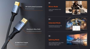 Premium kaabel Ekraan Port - Ekraan Port, 16K, 2m, 2.1 ver.