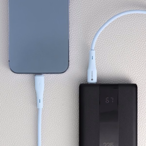 Kaabel USB C to Lightning Forcell F-Energy PD 3A 27W Silikoon 1 m C346 sinine
