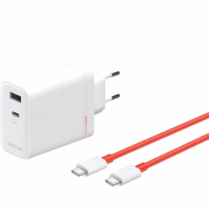 Laadija OnePlus SuperVOOC 120W USB-C/USB-A + USB-C USB-C kaabel valge