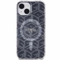 GUESS ümbris jaoks IPHONE 15 Plus compatible with MagSafe GUHMP15MHGCUSTGK (IML GCUBE) must