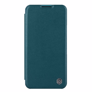 Nillkin Qin Leather Pro Case iPhone 14 Plus с защитой камеры флип-чехол зелёный