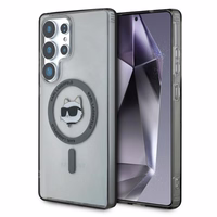 Karl Lagerfeld Button Choupette Head Printed Logo MagSafe Samsung Galaxy S25 Ultra ümbris must