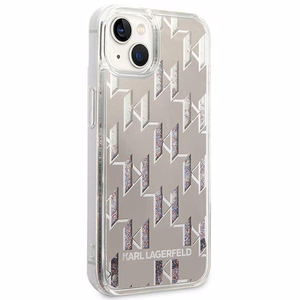 Karl Lagerfeld KLHCP14SLMNMS iPhone 14 6.1 "hardcase hõbedane / hõbedane Liquid Glitter Monogram