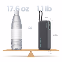 Cuktech CUKP200NGLDG 55W 20000mAh Powerbank sisseehitatud USB-C kaabliga - Hall