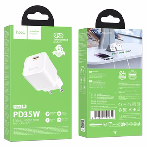 Laadija Hoco N66 35W GaN USB-C valge