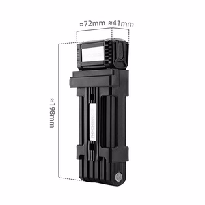 Rockbros LKXR2006 Folding Bike Lock with Key - Black
