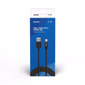 Savio CL-129 USB cable 2 m USB 2.0 USB A USB C must