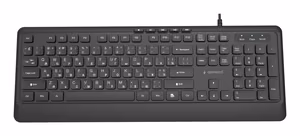 Gembird KB-MCH-05-CYRL Slim wired multimedia keyboard, black, RU layout