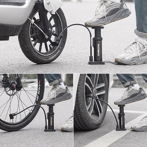 Rockbros 4522L ülikerge jalaga kasutatav jalgrattapump – must