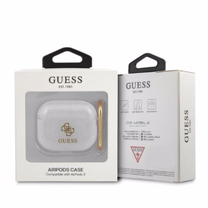 Guess GUA3UCG4GT AirPods 3 чехол Transparent Glitter Collection