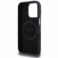Guess Grained Triangle MagSafe ümbris jaoks iPhone 16 Pro - must