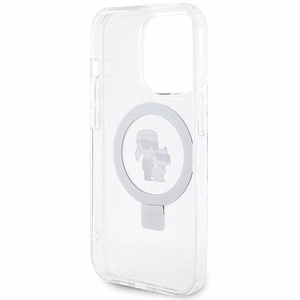 Karl Lagerfeld Ring Stand Karl&Choupette MagSafe ümbris jaoks iPhone 13 Pro Max - valge