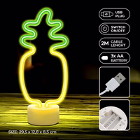 Neon LED on alus PINEAPPLE oranž roheline USB-C FSC-12 Forever Light