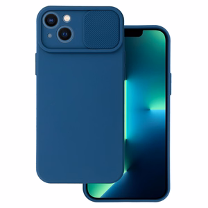 Camshield Soft jaoks Iphone 14 Tumesinine