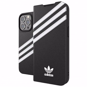 Чехол Adidas OR Booklet PU для iPhone 13 Pro / iPhone 13 - чёрный и белый