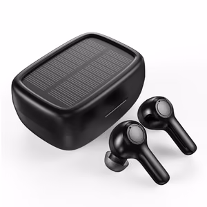 Choetech TWS juhtmevaba kõrvaklapid koos solar panel must (BH-T09)