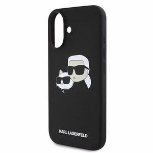 Karl Lagerfeld Silicone Ümbris Nauble Heads Print MagSafe jaoks iPhone 16 Plus - Must