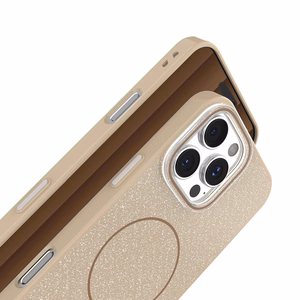 Glitter Thin Mag ümbris for iPhone 17 Pro Max 6,9" pruun