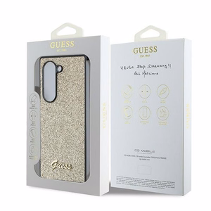 GUESS ümbris jaoks SAMSUNG Z Fold 6 GUHCZFD6HGGSHD (HC PU 4G Glitter Script) kuldne