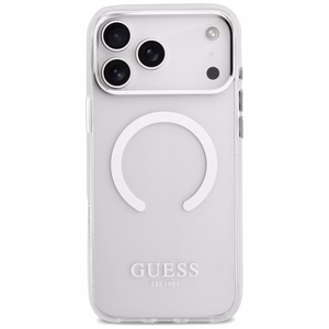 Guess Metal Outline MagSafe ümbris jaoks iPhone 17 Pro Max - hõbedane