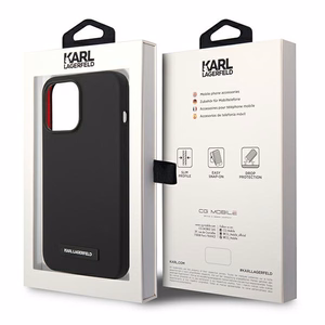 Karl Lagerfeld KLHMP14LSLMP1K iPhone 14 Pro 6,1" hardcase czarny/must Silicone Plaque Magsafe