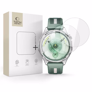 Tech-Protect Glass Fit+ 2-pack karastatud klaas jaoks Huawei Watch GT 6 46mm - läbipaistev