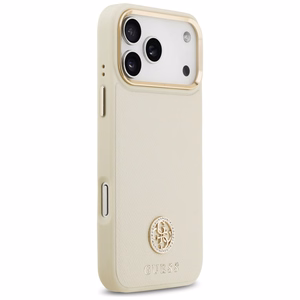 Guess Grained Strass Logo MagSafe ümbris jaoks iPhone 17 Pro Max - beige