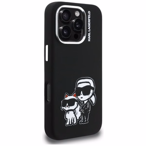 Karl Lagerfeld Silikoon Karl&Choupette Sketch MagSafe Ümbris for iPhone 16 Pro Max - must