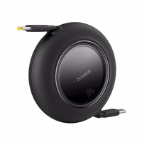 Baseus Free2Pull Mini 100W Sissetõmmatav USB-C Kaabel - USB-C 2m - must