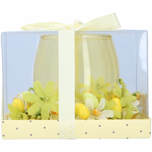 Arti Casa lihavõtteküünal klaasis, 11 cm, kollane